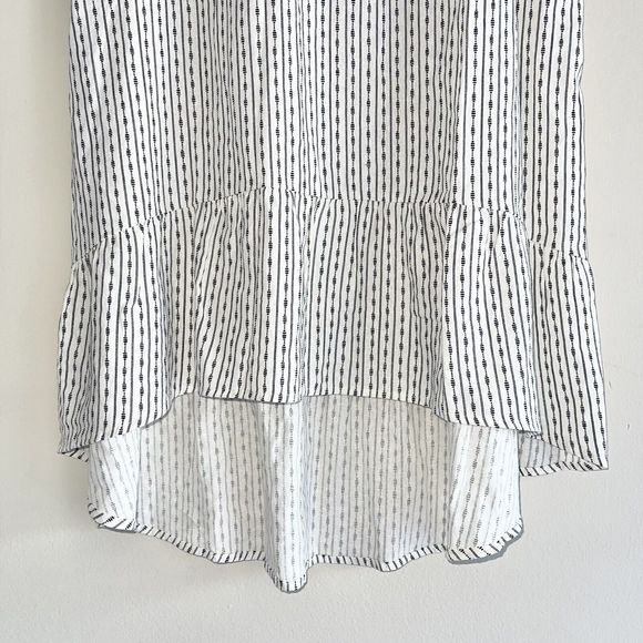 Old Navy Sleeveless Dress Plus Size 14 16 Minimalist High Low Hem Black Cream - Picture 4 of 10